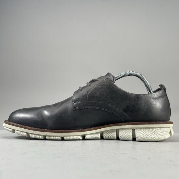 Ecco Jeremy Hybrid Men’s EU 41 US 7-7.5 Casual Black Leather Oxford Dress Shoes - Picture 7 of 9